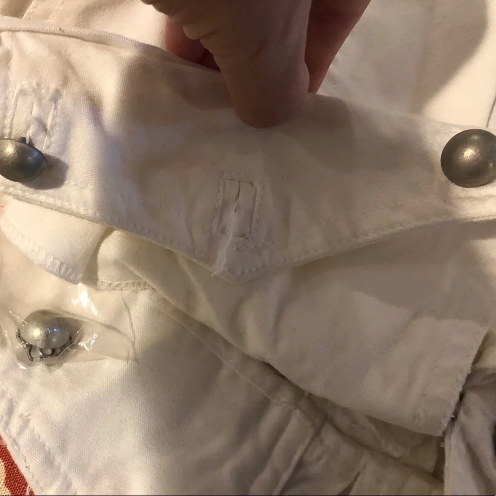 Yoki-  Juniors XL: Vintage Fitted White Denim Jacket - Picture 9 of 11